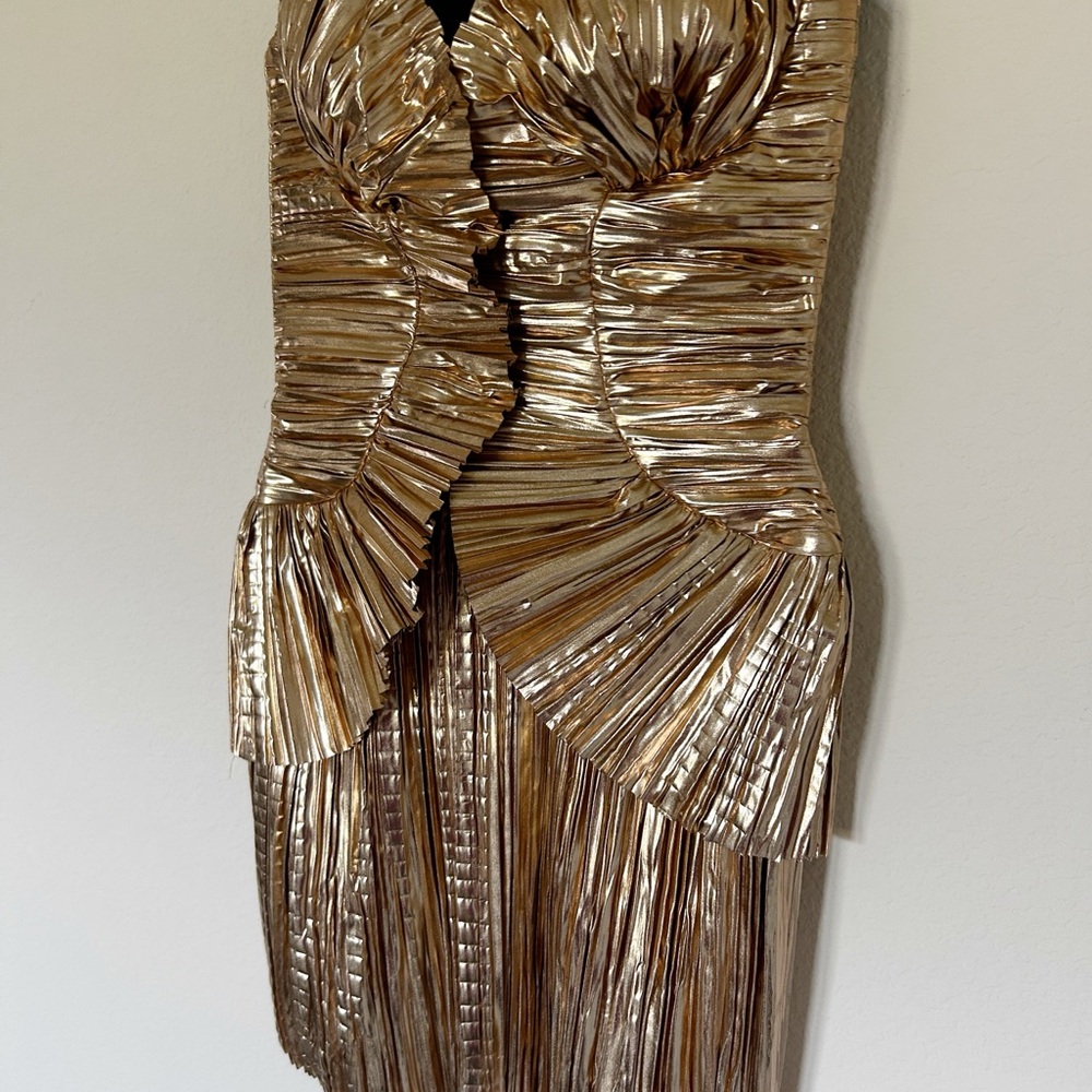 Cult Gaia Charlique Mini Dress Gold - Picture 6 of 9
